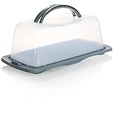 COM-FOUR® Kuchenbehälter - Transportbox für Kuchen, Kastenbrot und Lebensmittel - Brotbox -...
