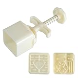 FIRSTXIU Handgepresste Mondkuchen Schimmel Mit 2 Stempel Grüne Bohnenkuchenform Traditionelle...