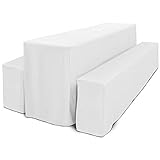 Beautissu Bierbank Hussen & Biertisch Husse Set 3 TLG. Bodenlang – Edles Hussen Komplettset 50 cm...