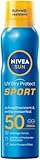 NIVEA SUN UV Dry Protect Sport Sonnenspray LSF 50 (200 ml), 100% transparenter und erfrischender...