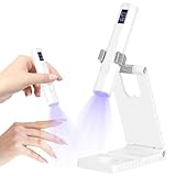 Mini UV Lampe für Gelnägel, UV Lampe für Nägel mit Ständer Wiederaufladbar, kleine UV...
