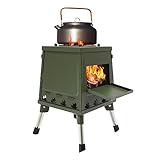Zeltkocher Tragbarer Raketenofen Campingkocher Verstellbarer Outdoor Zeltofen Faltbar Holzofen...