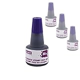 D.RECT-12 Stück Ölhaltige Stempelfarbe Tinte für Metall Stempelkissen, Flasche 30 ml für alle...