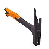 Mivos Latthammer 600 g Kopfgewicht 2K Fiberglasstiel - Zimmermannhammer mit Magnetischem Nagelhalter...