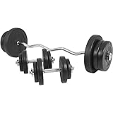 GORILLA SPORTS® Hantelset - 70kg, SZ Curlstange 120cm, Gewichte 4x1,25kg / 4x2,5kg / 4x5kg /...
