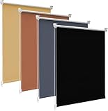 bobodeco Verdunklungsrollo ohne Bohren & mit Bohren, Verdunkelungsrollo Klemmfix, Schwarz 50x150cm...
