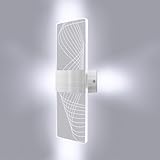 LongZYU Wandleuchte Innen 7W, Wandlampe Up Down Wandbeleuchtung 3000K, Wandleuchte, Acry LED...