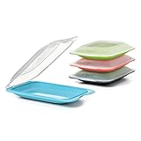 TATAY Set mit 4 Aufschnittbox Fresh MINI, BPA-frei, wiederverwendbar, Stapelbar, Spülmaschinen- und...