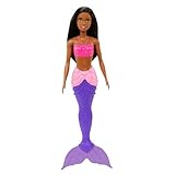 Barbie Fantasía Muñeca Sirena Aleta Morada con Rosa
