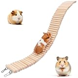 MDPUTY Hamster Brücke, 60 x 8 cm Biegbare Hamster Holzzaun Holzbrücke für Kleintiere Holz...