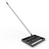 CRMCC 43,2 x 25,4 cm Rasen-Nivellierrechen mit 198,1 cm verstellbarem Edelstahlgriff – robustes...