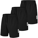 kuzwufs Sporthose Kurze Herren 3er Pack Gym Fitness Hosen Kurze Dry Fit Sommer Lauf Shorts für...