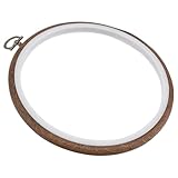 ULTECHNOVO Runder Stickrahmen für DIY Handstickerei Vintage Stickrahmen mit Blumenmuster Wanddeko...