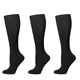 GakQll Kompressionsstrümpfe Damen & Herren, Thrombosestrümpfe Herren, 3 Paar Stützstrümpfe aus...