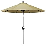 MasterCanopy 270 cm Premium Olefin 5-Jahres-Non-Fading Sonnenschirm Patioschirm Gartenschirm...