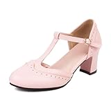 Pumps Damen Spangenpumps High Elegant Heels Tanzschuhe Glitzer Blockabsatz Schuhe Hochzeitsschuhe...