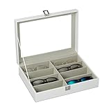 Relaxdays Brillenbox für 8 Brillen, Aufbewahrung Sonnenbrillen, HBT 8,5 x 33,5 x 24,5 cm,...