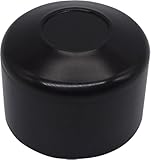 Zaunpfostenkappen, rund, 40 mm, schwarze Kunststoffkappen für runde Zaunpfosten,...