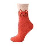 Socken Damen Dicke Laufsocken Trachtensocken Warme Hautfreundlich Schlafsocken Atmungsaktiv...