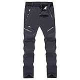 Naudamp Damen Softshell Winter Fleece gefütterte Wanderhose Outdoor Fast Dry Lightweight Walking...