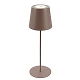BRILONER - LED Tischlampe kabellos mit Touch, dimmbar in Stufen, höhenverstellbar, Nachttischlampe,...