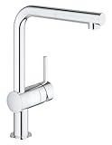 GROHE Minta, Küchenarmatur (Wasserhahn Küche mit ausziehbarer Brause, praktischer 360°...