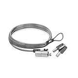 ACT Laptop Schloss Sicherheitskabel 2m, Keyed Cable, Nano Slot Notebook Schloss, Schwenkbarer...