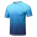 Huayuzh Herren UV Shirt Rashguard T-Shirt Schwimm Shirt Schnelltrocknend Leicht Atmungsaktiv Surfen...