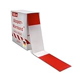 blizz-z Profi-Absperrband rot-weiß gestreift | 500 m x 75 mm | PE-Flatterband (nicht klebend) in...