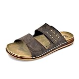 JOMIX Herren Pantoletten mit Fußbett Sandalen Bequem Sandaletten Sommer Elegant Clogs Sommerschuhe...