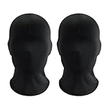 2 Stück Schwarze Maske Halloween,Schwarz Vollgesichtsmaske Kostüm,Gesichtslose Game Spandex...