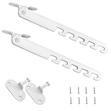 Lxoraziy 2 Stück Fensterfeststeller für Kippfenster, 18 cm Fensterstopper Metall, Zuschlagschutz,...