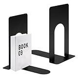 Buchstütze Metall, 2er Pack 80 x 70 x 130mm (Buchstützen, Bücherhalter für Bücher, Magazine und...