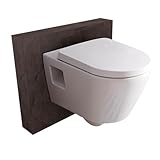 BERNSTEIN Design Wand-WC spülrandlos Hänge WC Set Toilette mit abnehmbaren Deckel WC sitz mit...