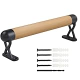 WWFFEN Holz handlauf, 28cm Innentreppen Sicherheitshandlauf Treppe seitliche Montage, Buche Holz...