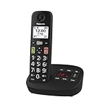 Panasonic KX-TGU130EXB digitales schnurloses Telefon mit Anrufbeantworter, Basisstation & 1...