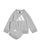 adidas Unisex Baby ESSENTIALS BIG LOGOJOGGER, medium grey heather/white, 6-9 Months