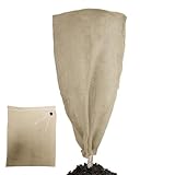 Frostschutzabdeckung für | atmungsaktive Abdeckplane mit Reißverschluss und Kordelzug für den...