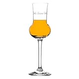 Herz & Heim® Grappaglas mit hochwertiger Gravur des Namens eingebettet in Weinreben