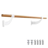 GOPLUS Wandmontierte Ballettstange, 120cm Massivholz Tanzstange aus Buchenholz, Einzel-Tanzstange...