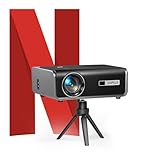 Smart Beamer【【Kompatibel mit Netflix】 Autofokus Trapezkorrektur HD 1080P Heimkino WIFI6...