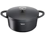 TEFAL TRATTORIA E21846 Schmortopf 24 cm | Aluguss | Gussdeckel | Antihaft-Beschichtung | gute...