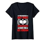 Damen If You Wanted A Soft Serve Ping Pong T-Shirt mit V-Ausschnitt