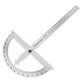 FEMONGY Winkelmesser, Winkelmesser Metall 0-180° Edelstahl Goniometer mit Feststellschraube,...