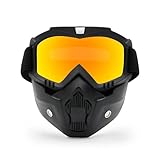 AZQUZVZI Staubdichte Motocross-Brille Einstellbare Motorradbrille Offroad Schutzmaske Atmungsaktiver...