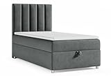 Best For Home Boxspringbett mit Bettkasten Trinity K10-SINGLE Bonellfederkern inkl. Topper (Graphit,...