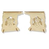 Holzkunst Schoenberg Schwibbogenerhöhung Engelchor aus Holz 2er-Set – Fensterbank Untersatz für...