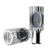 AURORIONCG BA20D Glühbirnen Weiß S2 Motorradscheinwerfer Glühbirnen Hoch Abblendlicht 1200LM...