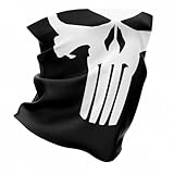 CUSTOMprivé Halswärmer Herren Maske Bandana Motorrad Punisher Totenkopf Multifunktionstuch aus...