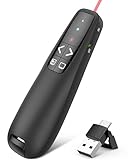 Presenter mit Laserpointer Presenter USB C: Powerpoint Fernbedienung Präsentationsfernbedienung via...